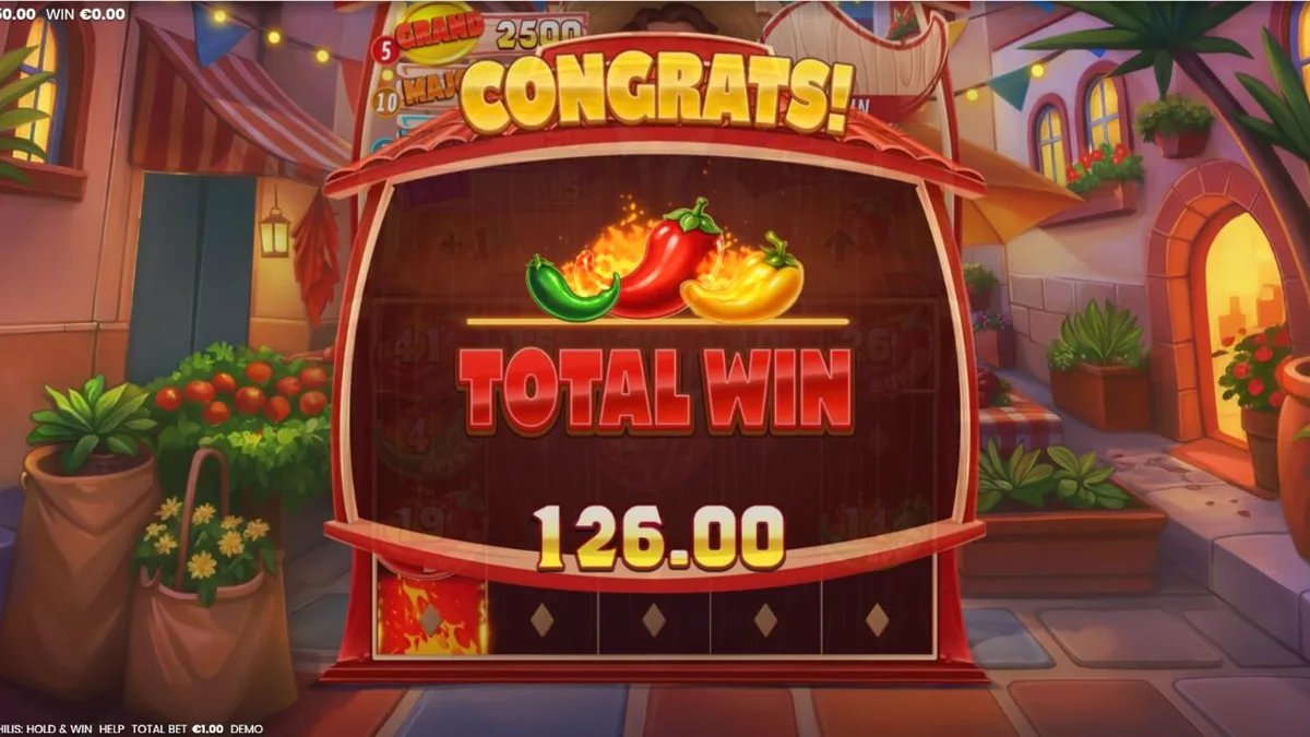 Tampilan visual slot 3 Blazing Chilis dengan tema fiesta Meksiko yang ceria.
