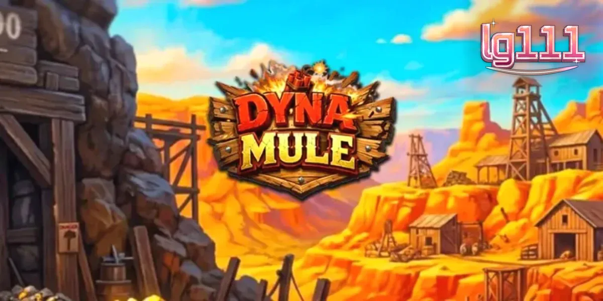 Tampilan visual slot Dyna Mule dengan latar belakang tambang industrial